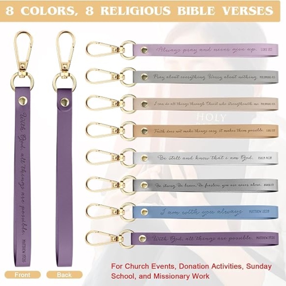 🌙 B70 - 3 Pack * keychains with bible quotes - Picture 3 of 4